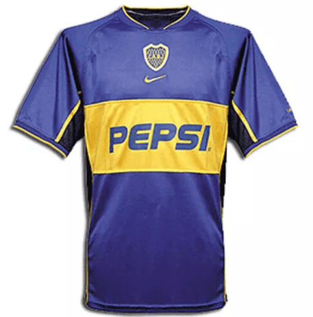 Retro Boca Juniors Home Shirt 02/03