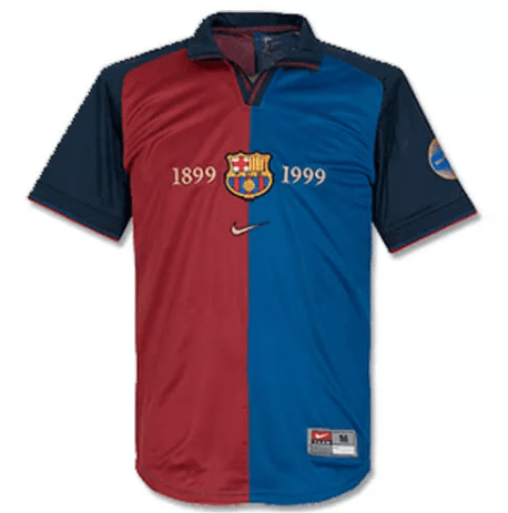 Retro FC Barcelona Centenary Home Shirt 1999