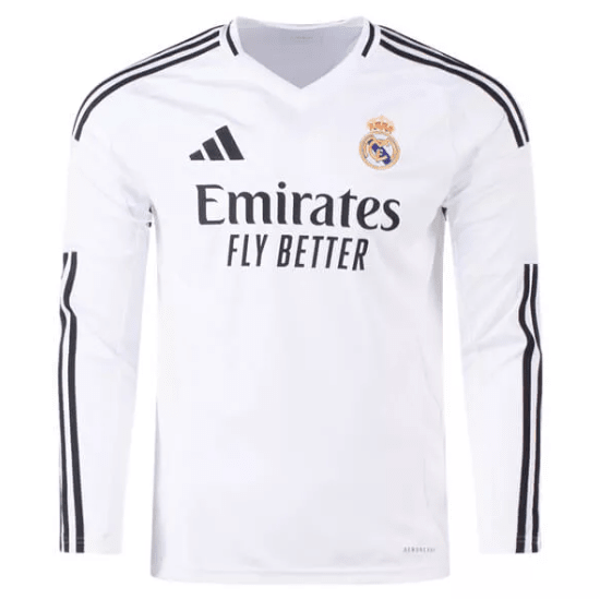 Real Madrid Home Long Sleeve Shirt 24/25
