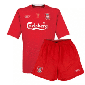 Retro Liverpool Home UCL Winners Kids Kit 04/05