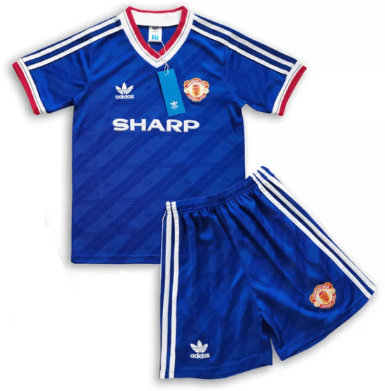 Retro Manchester United Third Kids Kit 86