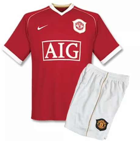Retro Manchester United Home Kids Kit 06/07