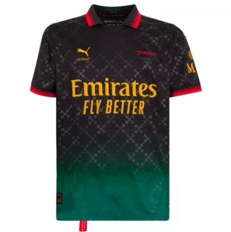 Thumbnail 1 AC Milan X Off-White Fourth Shirt 24/25 – Black