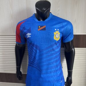 Umbro Democratic Republic of Congo 2025/26 Home Player Version Jersey – Light Blue | Leopard Graphic | The Leopards | AFCON 2025