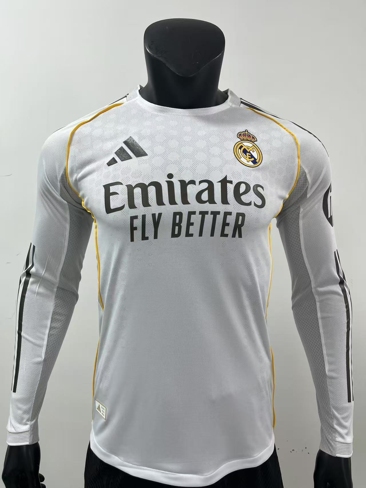The Real Madrid 2025/26 Home Long Sleeve Jersey