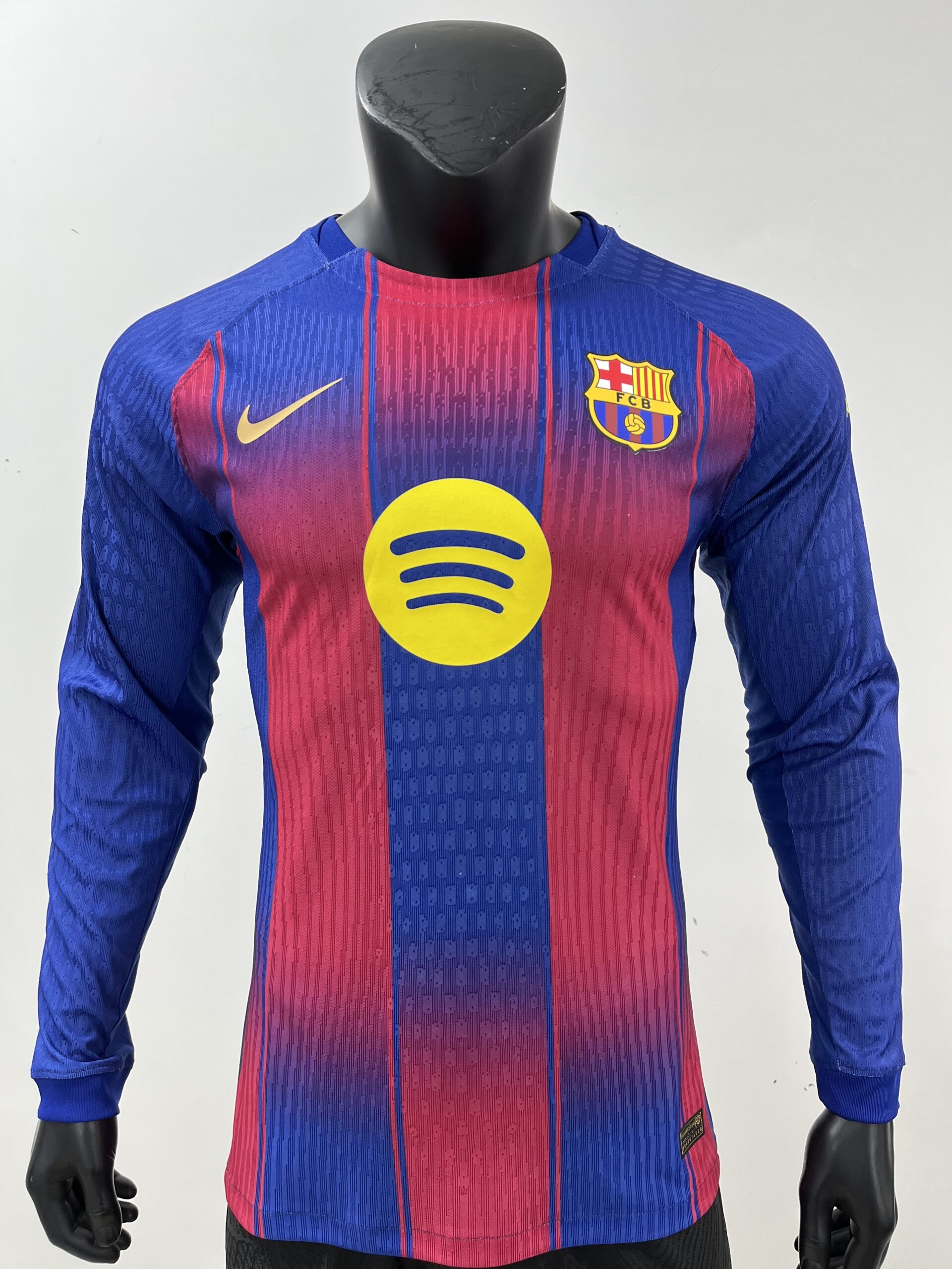 The FC Barcelona 2025/26 Home Full Sleeve Player Version Jersey