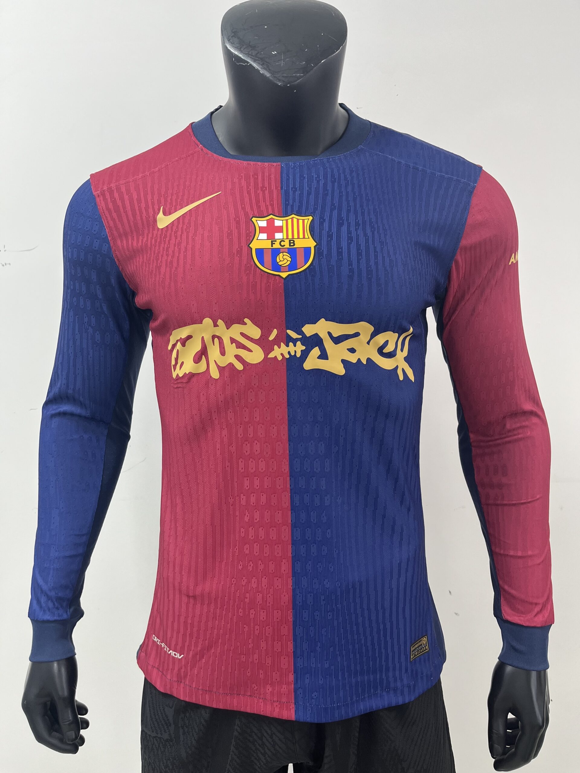 Barcelona 24-25 Home Travis Scott Long Sleeve Player Version